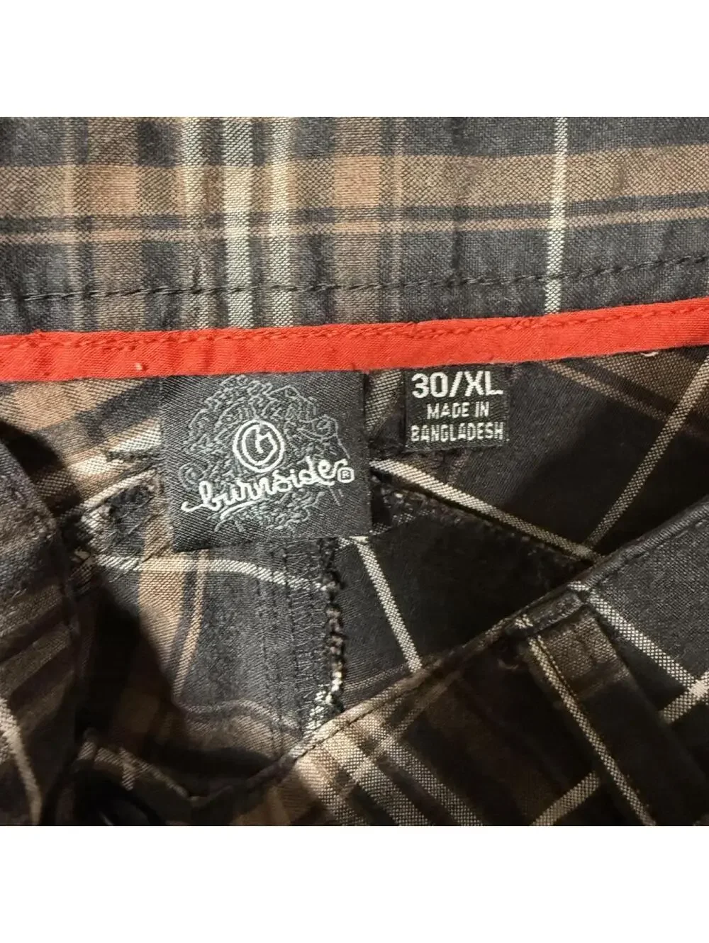 Y2K Burnside Plaid Cargo Shorts – Brown (30